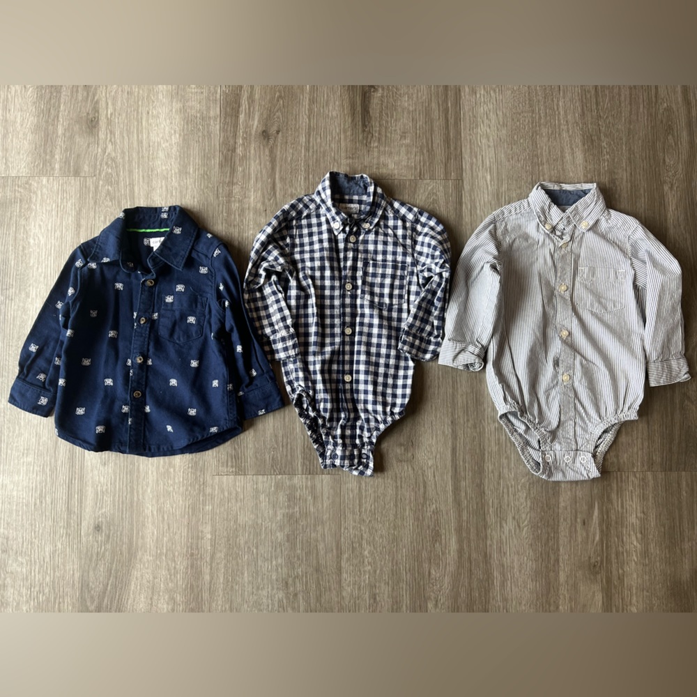 Set of 3 Oshkosh boys 12 month dress shirts
